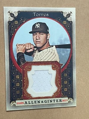 2023 Allen and Ginter GLEYBER TORRES Relic JERSEY        New York Yankees - Image 1 of 2
