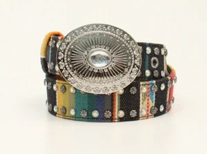 SERAPE & RHINESTONES ~ Youth WESTERN BELT ~ Cowboy Kid Girl - Angel Ranch BUCKLE - Picture 1 of 3