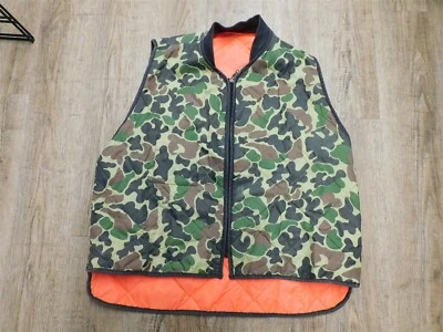 Vintage Reversible Duck Camo Blaze Orange Insulated Hunting Vest XL/XXL - Image 1 of 4