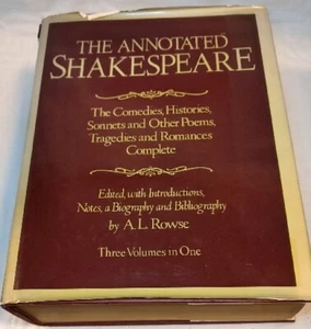 The Annotated Shakespeare A.L. Rowse 3 Volume in One 1984 HC DJ - Picture 1 of 18