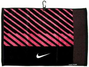 Nike Golf Face/Club Jacquard Towel - Black/White/Pink
