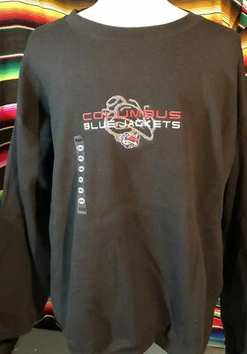 Sudadera De Colección Nuevas Etiquetas 2xl Chaquetas Azul Columbus NHL Majestic EE. UU. Negra Foto 1 de 4
