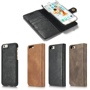 Vintage Removable Magnet Flip Wallet Case For Apple iPhone SE 2022 6 7 8 Plus - Picture 1 of 7