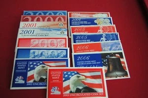 2000, 2001, 2002, 2003, 2004, 2005, 2006 Uncirculated Coin Sets U.S Mint P & D - Picture 1 of 15