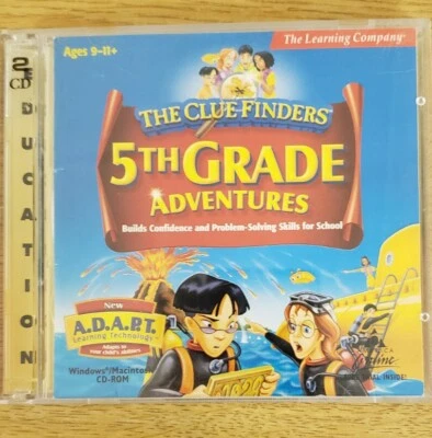 The ClueFinders 5th Grade Adventures, w/ A.D.A.P.T. 2discs -WIN/MAC CD Rom 9-11+ - Image 1 of 4