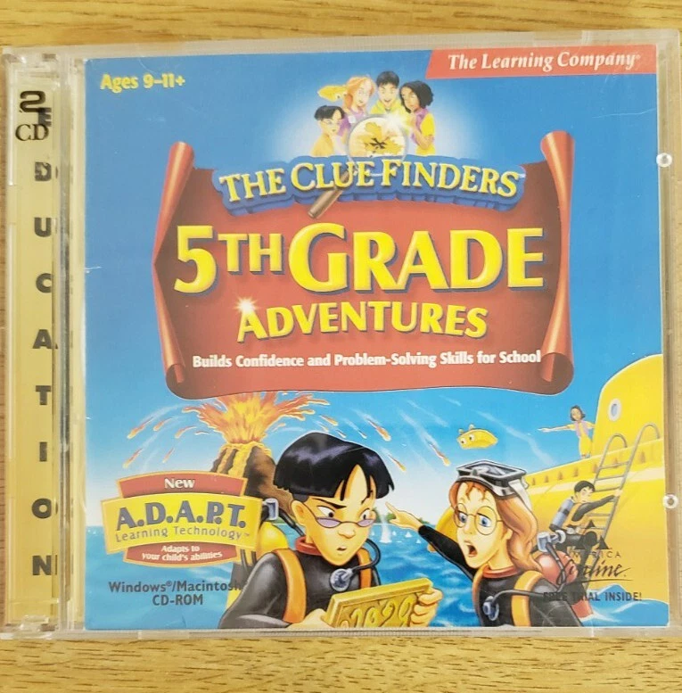 The ClueFinders 5th Grade Adventures, w/ A.D.A.P.T. 2discs -WIN/MAC CD Rom 9-11+ - Image 1 of 4