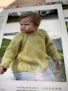 Toddler Child Boy Girl Baby Leaf Cable Jumper Sweater Knitting Pattern 6m-8y - Picture 1 of 3