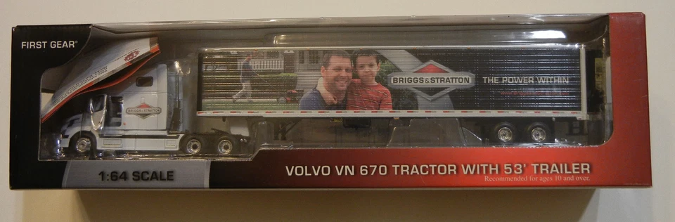 First Gear Briggs & Stratton Volvo VN 670 Tractor w/53' Trailor Die Cast, NEW - Image 1 of 3