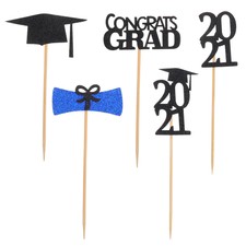 20pcs Delicate Chic Cake Picks Graduation Cake Decorations for Decor