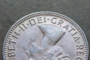 * 1964y. HALFPENNY GOOD CIRCULATED HAIRLINE CRACK #FJP49 - Bild 1 von 9
