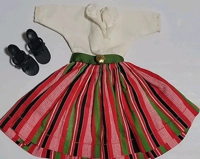 Vestido Vintage 1957 Ideal Little Miss Revlon Gay Rayas #9121 Serie Escolar Foto 1 de 4