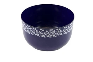 Vintage MidCentury Scanli W Germany Blue & White Berry Enamel Enamelware Bowl - Picture 1 of 10
