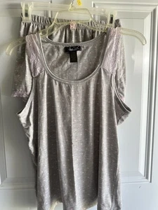 Juego de 2 piezas de lunares gris rosa Rene’ Rofe para mujer talla S/P - Imagen 1 de 7