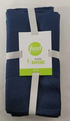 Brand New Set Of 4 Blue Food Network Woven Napkins - Image 1 of 2
