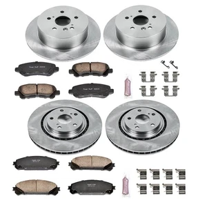 PowerStop KOE4129 Front and Rear Disc Brake Kit Rotors Pads for 08-13 Highlander - Picture 1 of 1