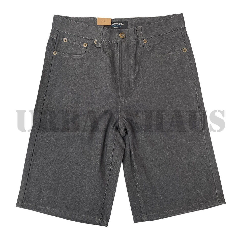 Pantalón corto de mezclilla de corte regular para hombre KNO BETTA (30 in-50 pulgadas) Foto 1 de 1