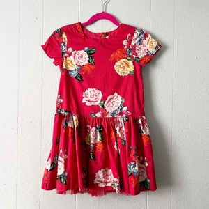 Gap Kids Girls Dress Medium Cotton Floral Low Waist Spring Summer Party Birthday - Picture 1 of 10