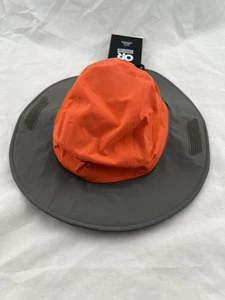 Outdoor Research Seattle Sombrero Rain Hat Kids Youth XS/S Orange Gray NWT - Picture 1 of 7