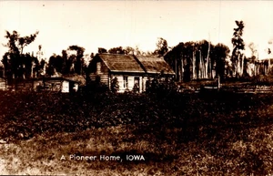POSTAL DE UNA CASA PIONERA EN IOWA IMAGEN ANTIGUA - Imagen 1 de 2