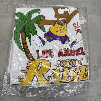 Футболка Born x Raised Lakers 2020 Champions El Barto Bart белая размер большой новая - Изображение 1 из 4