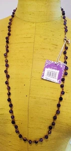 NORDSTROM ECHTE AMETHYST PERLEN 32" HALSKETTE LILA POWER BY SEQUIN NEU MIT ETIKETT - Bild 1 von 5