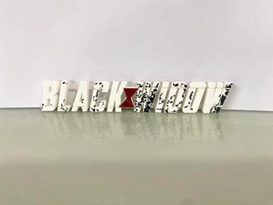 Black Widow Display Logo V2 WHIE Stand Natasha Romanoff KGB Spy Marvel Comic - Picture 1 of 1