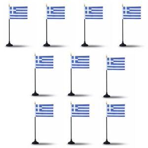 Sonia Originelli Mini Handfahnen mit Tischständer Fuß 10 Stück Set Griechenland