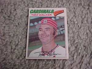 1977 St Louis Cardinals Tom Walker Autographed Signed Topps Baseball Card #652