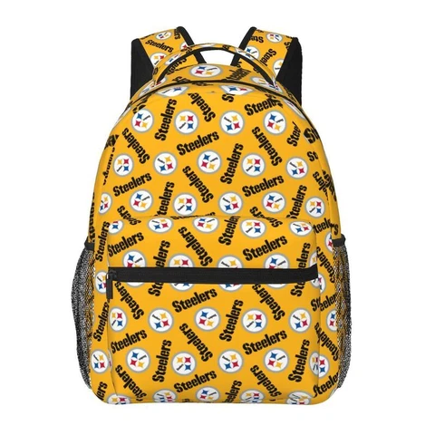 Pittsburgh Steelers Casual Backpack Lightweight Student Backpack Travel Bags Cover
