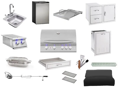 Summerset Grill Package 32" Grill, Double Side Burner, Mini Fridge, Sink & More! - Image 1 of 4