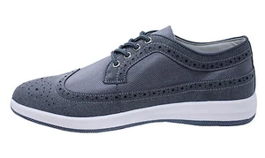 SCARPE CASUAL UOMO GRIGIO FRANCESINE ECOPELLE SCAMOSCIATA TOP QUALITY da 41 a 45 - Imagen 1 de 3