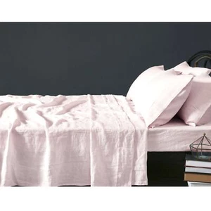 100% Linen Blush Sheet Set by Vintage Design Homewares - Picture 1 of 8