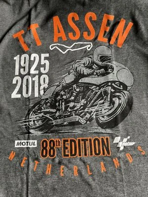 MotoGP TT Assen Netherlands 2018 Gray Tshirt Men’s 2XL Motorcycle New In Package - Imagem 1 de 4