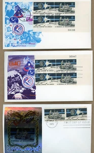 U.S. FDC August 1971 A Decade of Achievement Lot of 8 Covers includes 4 blocks - Picture 1 of 3