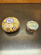 Chinese Cloisonné Enamel- Kutani Takahashi Porcelain Trinket Boxes