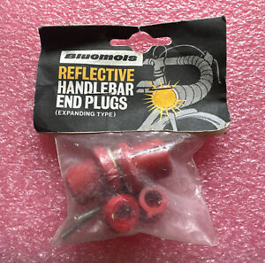 NOS Vintage BLUEMELS Reflector Handlebar End Plugs RED Raleigh Holdsworth Falcon