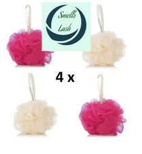 The Body Shop Ultra Fine Bath Lily's - 2 Cream & 2 Pink 100% RECYCLE MATERIAL