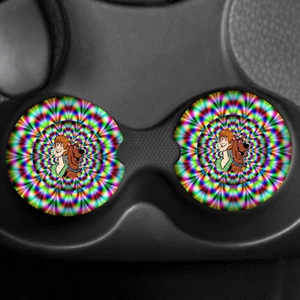 Scooby-Doo & Shaggy Set of 2 Custom Car Coasters - Picture 1 of 1
