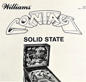 Williams Contact Pinball Machine Game Manual ORIGINAL - Picture 1 of 4