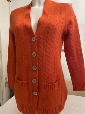 iris von arnim kaschmir Strickjacke Orange L, 38-40, Butterweich, Dick  - Bild 1 von 4