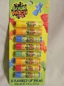 Brand New Sour Patch Kids 8 pack Assorted Variety Flavored Lip Balms SHIPS FREE - Picture 1 of 1