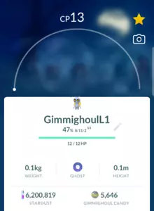 Pokémon Go - Nivel 1 Gimmighoul | Comercio el mismo día - Imagen 1 de 1