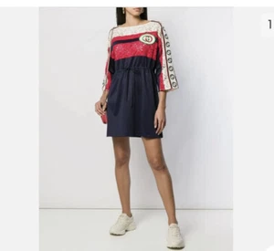 NWT Gucci GG Logo Stripe Lace Dress Size Xxs-xs - Picture 1 of 12