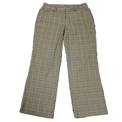Worthington Modern Fit Dress Pant Wide-Leg Mid-Rise Gray Check 10 Petite (32x28) - Image 1 of 4