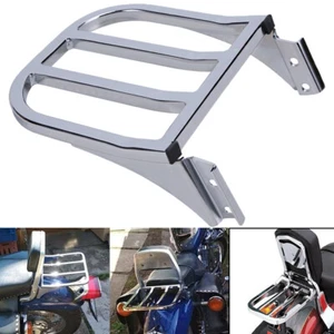 CHROME Backrest Luggage Rack Fit For Harley Heritage Softail Sportster Dyna FXS - Picture 1 of 9