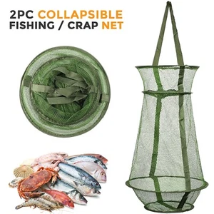 2 x CRAB TRAP NET CRAB PRAWN SHRIMP CRAYFISH LOBSTER EEL BAIT FISHING POT BASKET - Picture 1 of 7