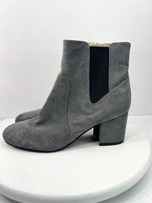 Nine West Botines Mujer Gris Gamuza Quamra Tacón Bloque Talla 8 NUEVO Botines Foto 1 de 4