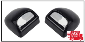 HERCOO License Plate Lights Lamp Lens Black Housing Compatible with Silverado Si - Picture 1 of 2