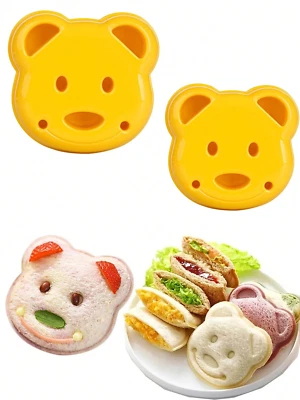 Sandwichformwerkzeuge zum Selbermachen Essen Brotschneider Keks Kinder Antihaftbeschichtet Bärenform NEU - Bild 1 von 4