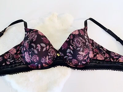 Jessica Simpson 40D Bra Pink Lavender Floral Spring Bralette - Image 1 of 3